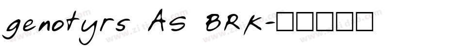 genotyrs AS BRK字体转换